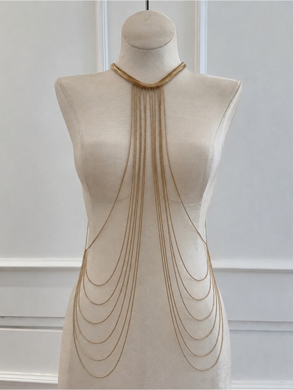 Vintage Gold Tone Body Chain